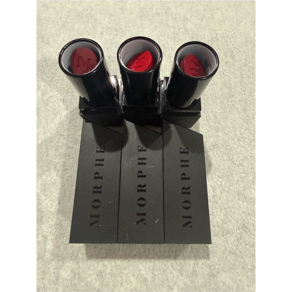 3 bundle set Morphe Matte lipstick no Shame Love Warm Nude Shades beauty gift - Picture 4 of 4